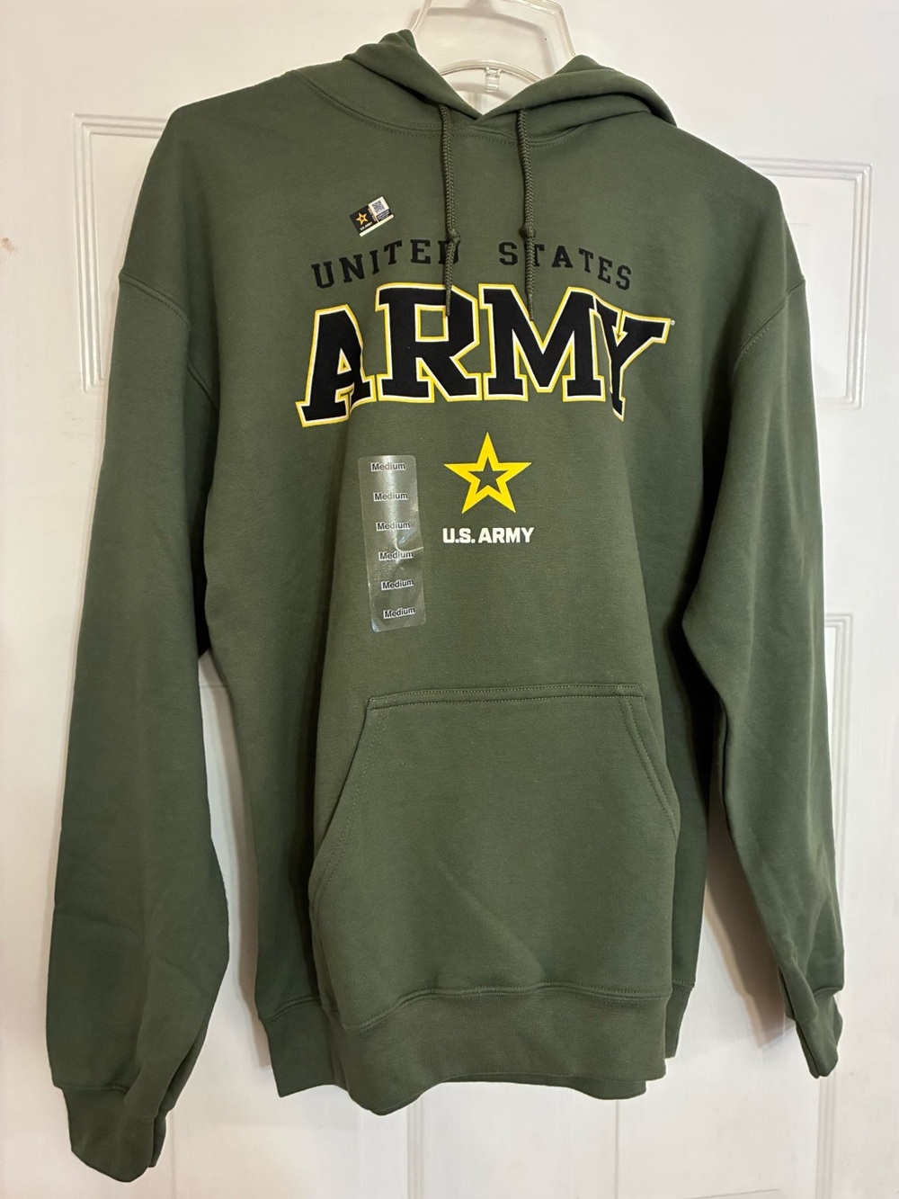 Gildan Olive Green U.S. Army Pullover Hoodie Adult Size Medium